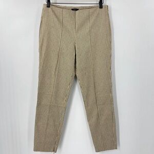 Theory Alettah Ainsley Check Cropped Pants